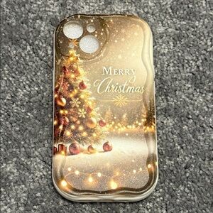 Christmas Tree Phone Case - Gold IPhone 14